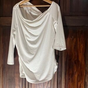 Cato White Drape‎ Blouse XL